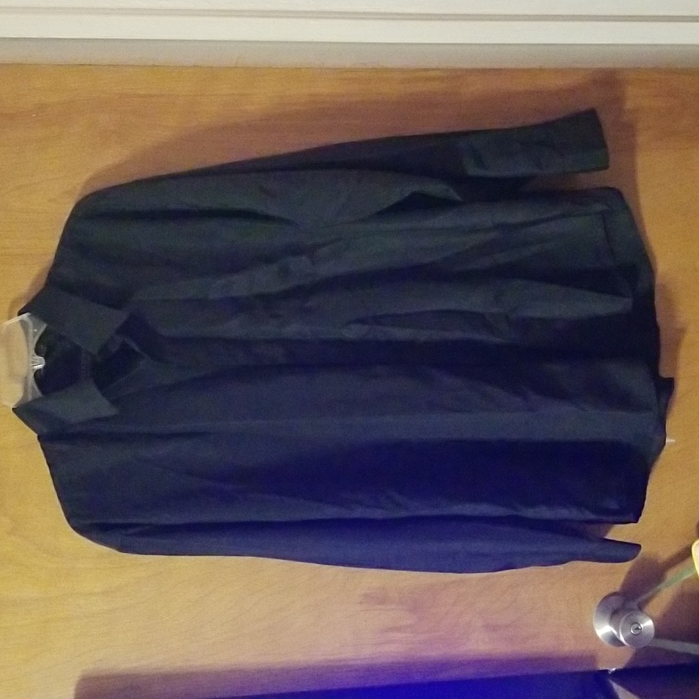 Villa D' Marco Uomo Black Dress Shirt Size Large: A